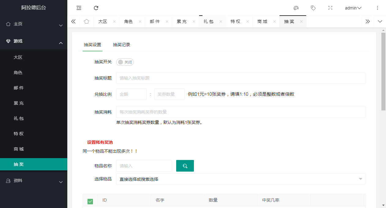 【阿拉德之怒】阿拉大陆全解密明文运营后台 二开编辑 第3张